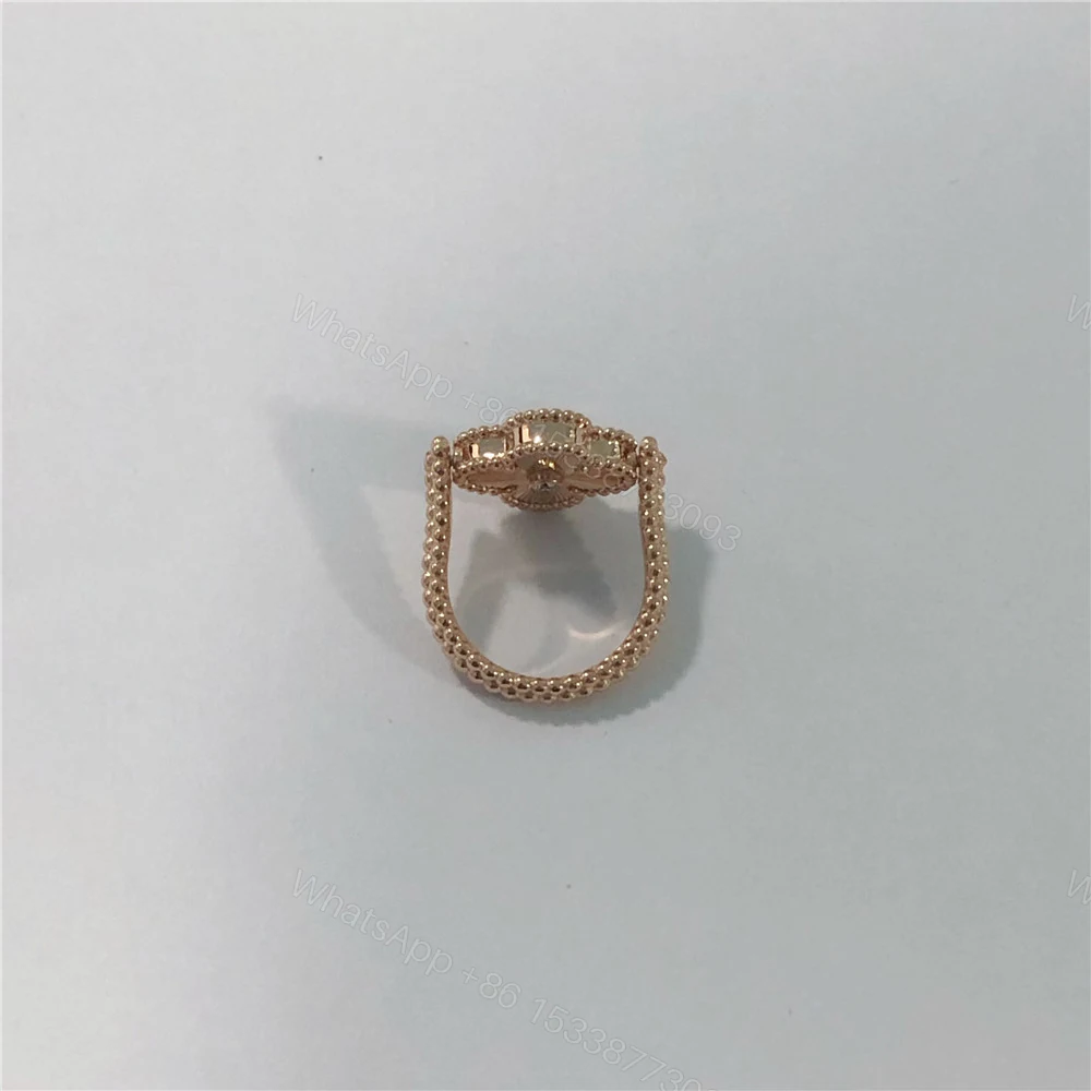 View 7 of VCA 18k Rose Gold Vintage Alhambra Reversible Guilloche Ring VCARP7U500