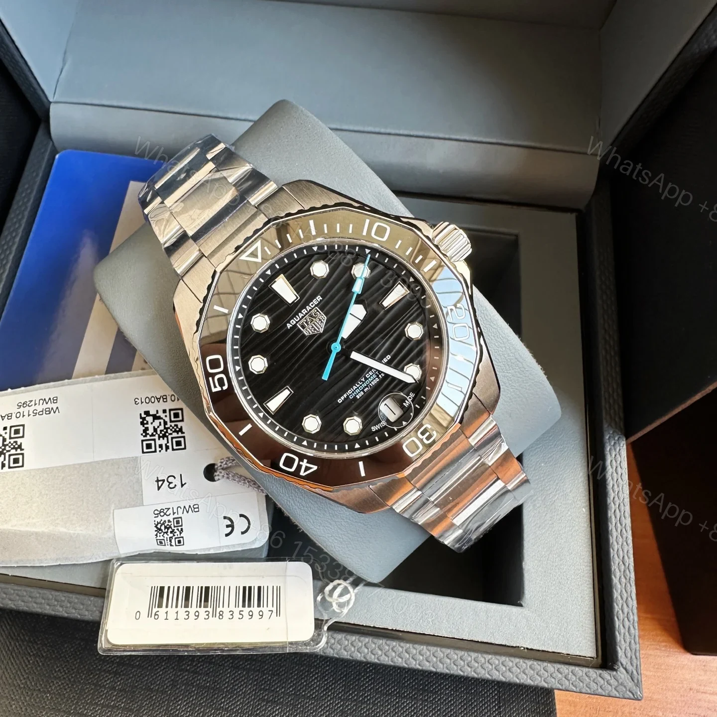 View 3 of TAG Heuer Aquaracer Professional 300 36 Stainless Steel Black Bracelet WBP231D.BA0626