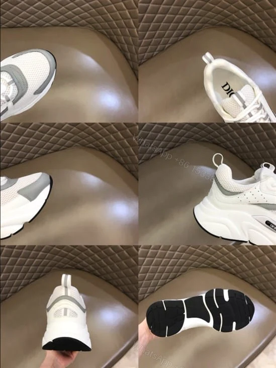 View 3 of B22 SNEAKER TECHNICAL MESH WITH AND CALFSKIN – CD116