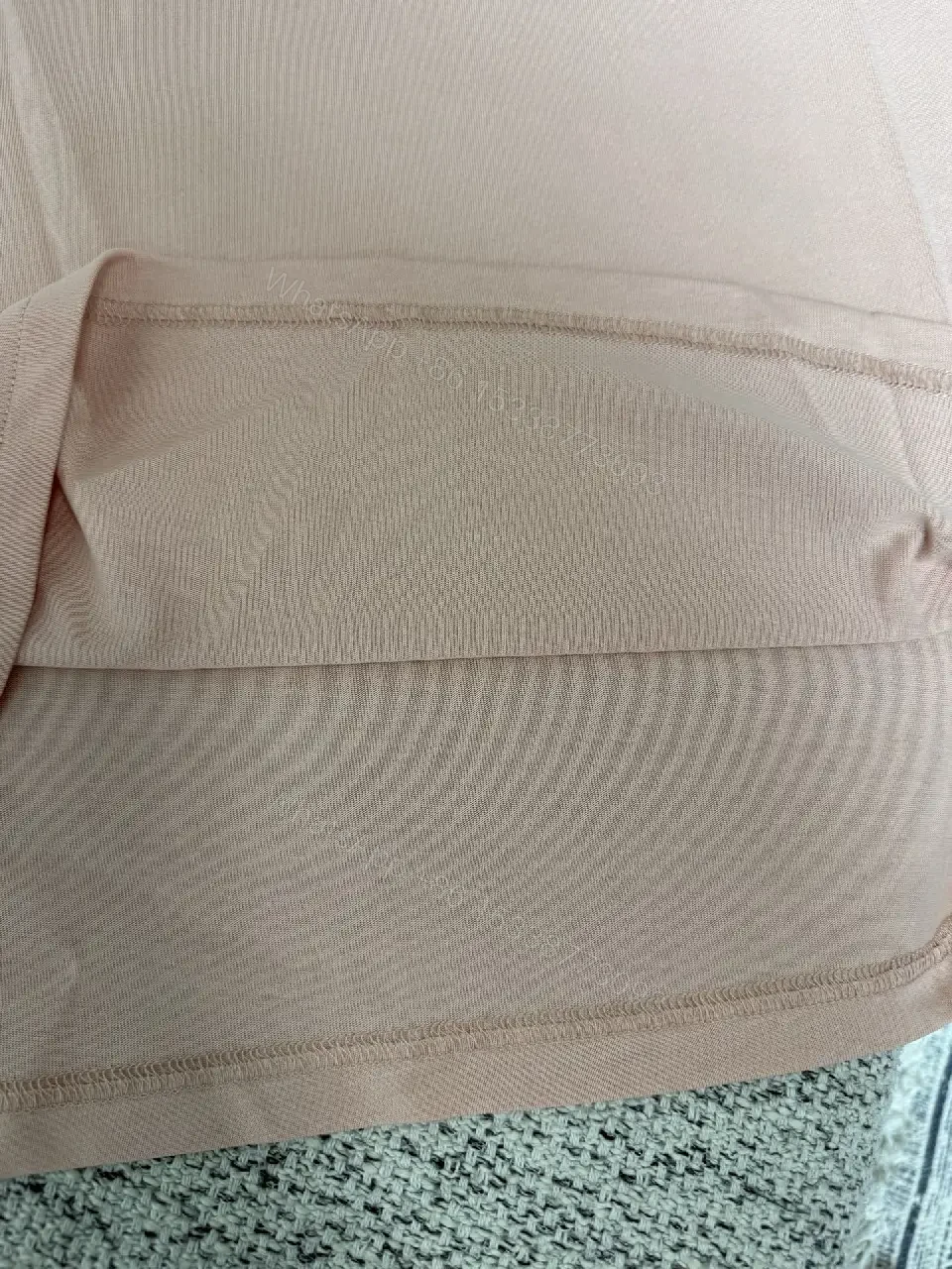 View 9 of Soft Pink Cotton Tee – Subtle Luxe Casual Essential