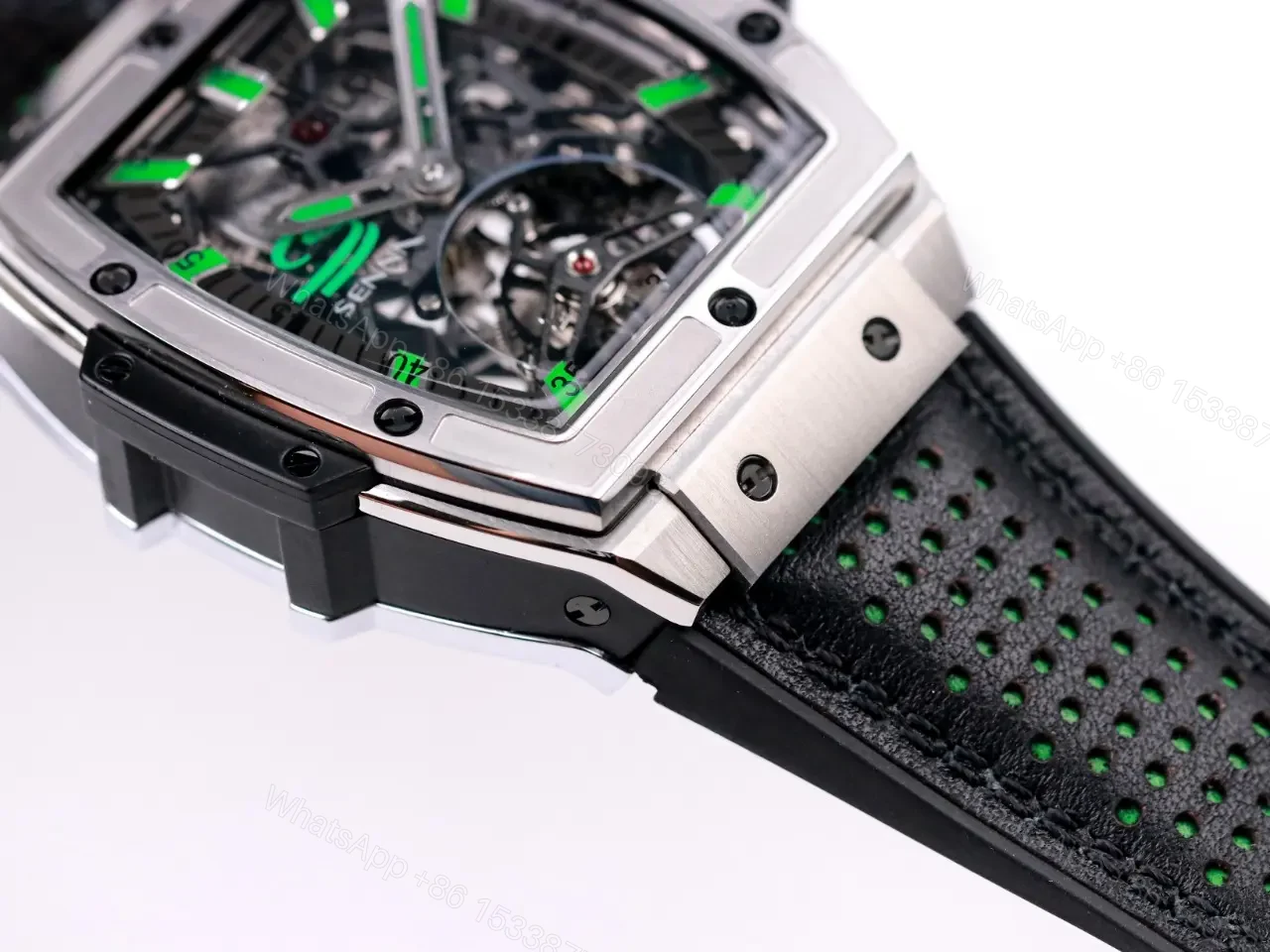 View 2 of Hublot Masterpiece 906 Tourbillon Watch Custom HUB 9006 Manual Wind Movement 18K Rose Gold/Platinum Plated Steel Case