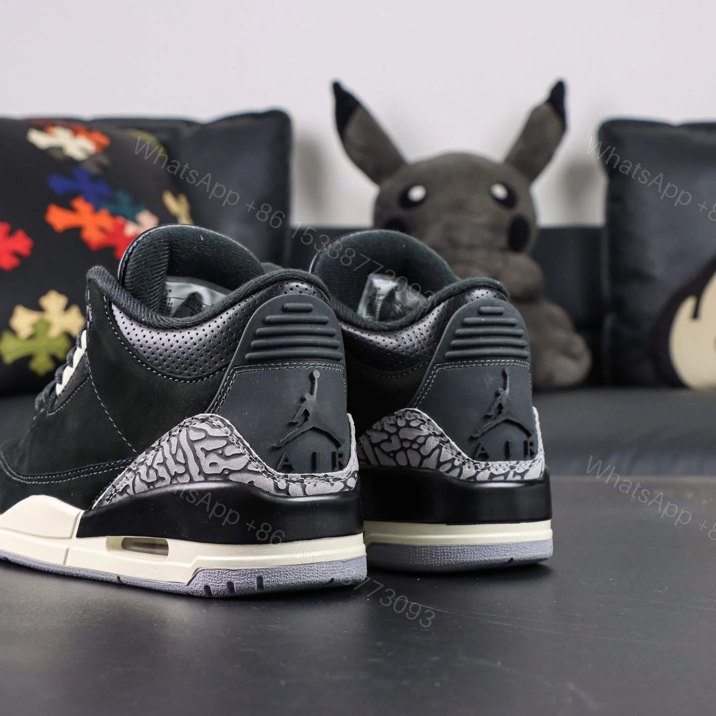 View 6 of Air Jordan 3 Off Noir Reps