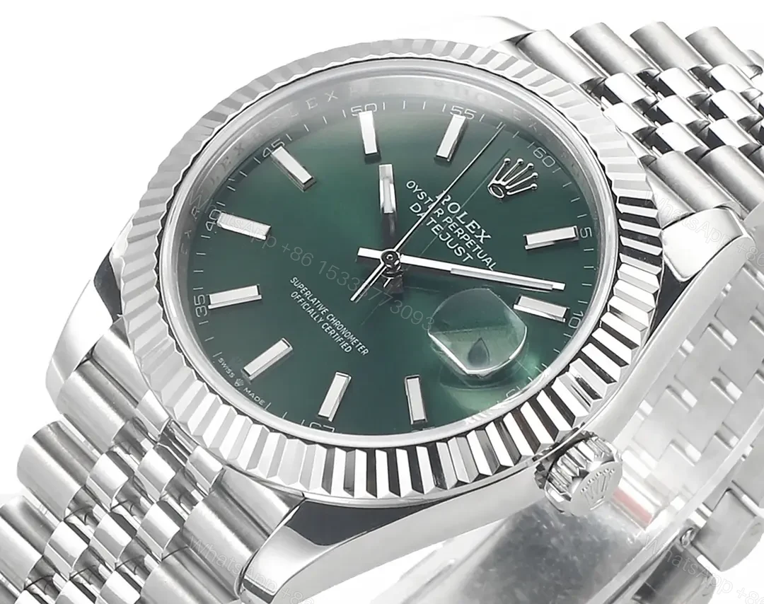 View 3 of JH Factory Clean Factory JVS Rolex Datejust Green Dial Steel Watch