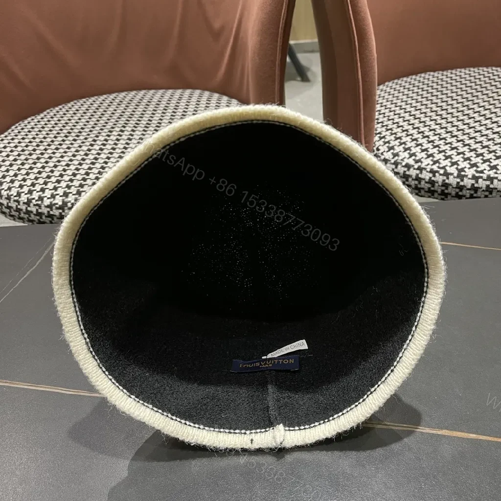 View 9 of Compact Luxury Knit Hat with Subtle LV-Inspired Emblem