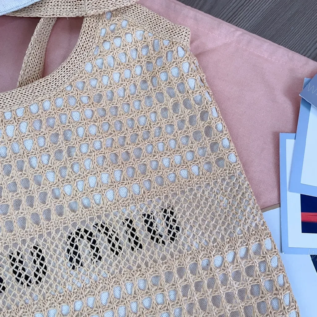 View 8 of Breathable Net Tote with Subtle Logo Detail Tote