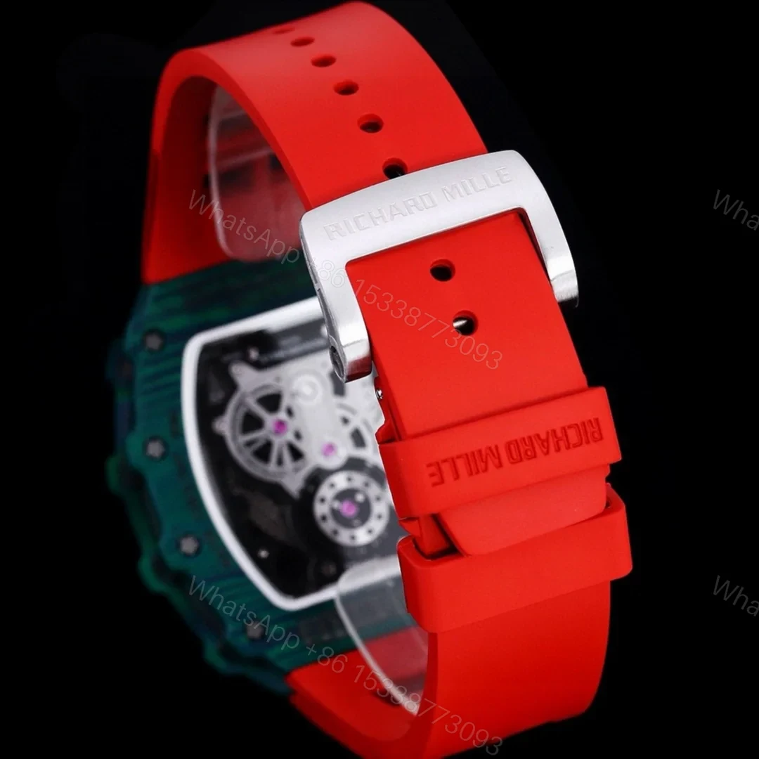 View 9 of Richard Mille RM21-01 Automatic Skeleton Watch 40MM Carbon Blue Fiber Case Premium Edition RM-RM21-01-CARBON-40