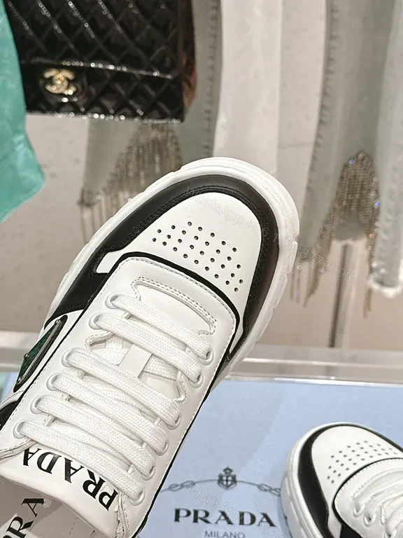 View 7 of Monochrome Luxe Prada-Influenced Platform Sneakers