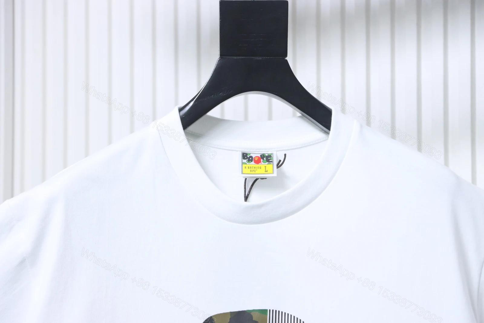 View 3 of Bape 26ss Patchwork Camo Big Ape Head Letter Print Short-Sleeved T-Shirt