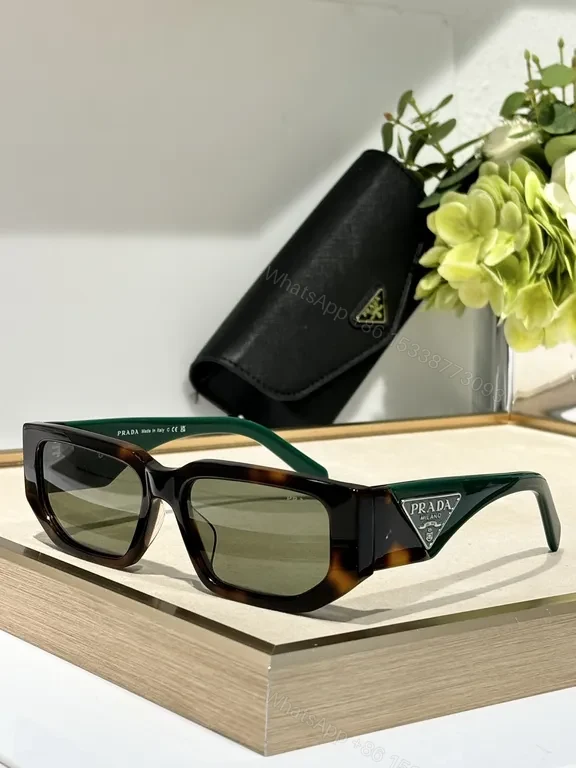View 8 of Bold Two-Tone Prada-Style Sunglasses: UV400, Cat-Eye, Durable