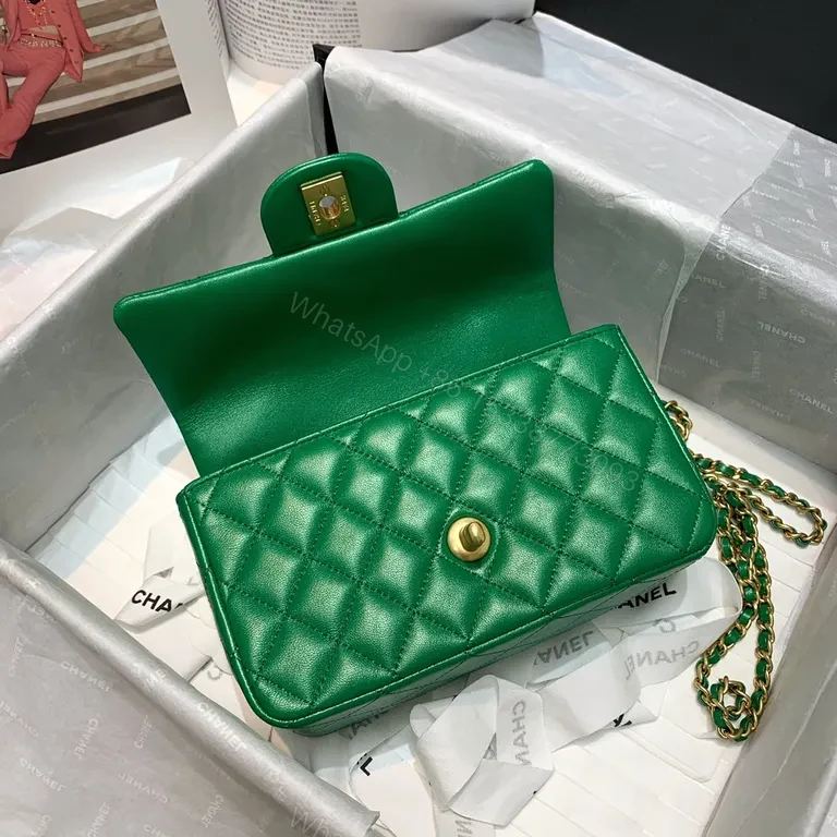View 6 of Emerald Quilted Crossbody â€“ Gold Hardware, Everyday Luxe