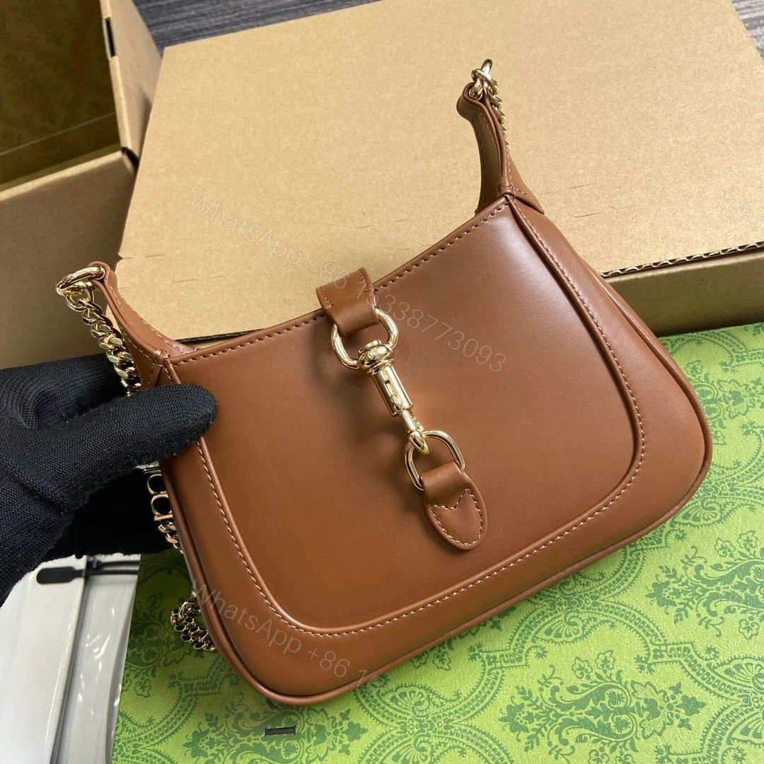 View 3 of JACKIE NOTTE MINI BAG 19 IN TAWNY BROWN CALFSKIN GOLD HARDWARE