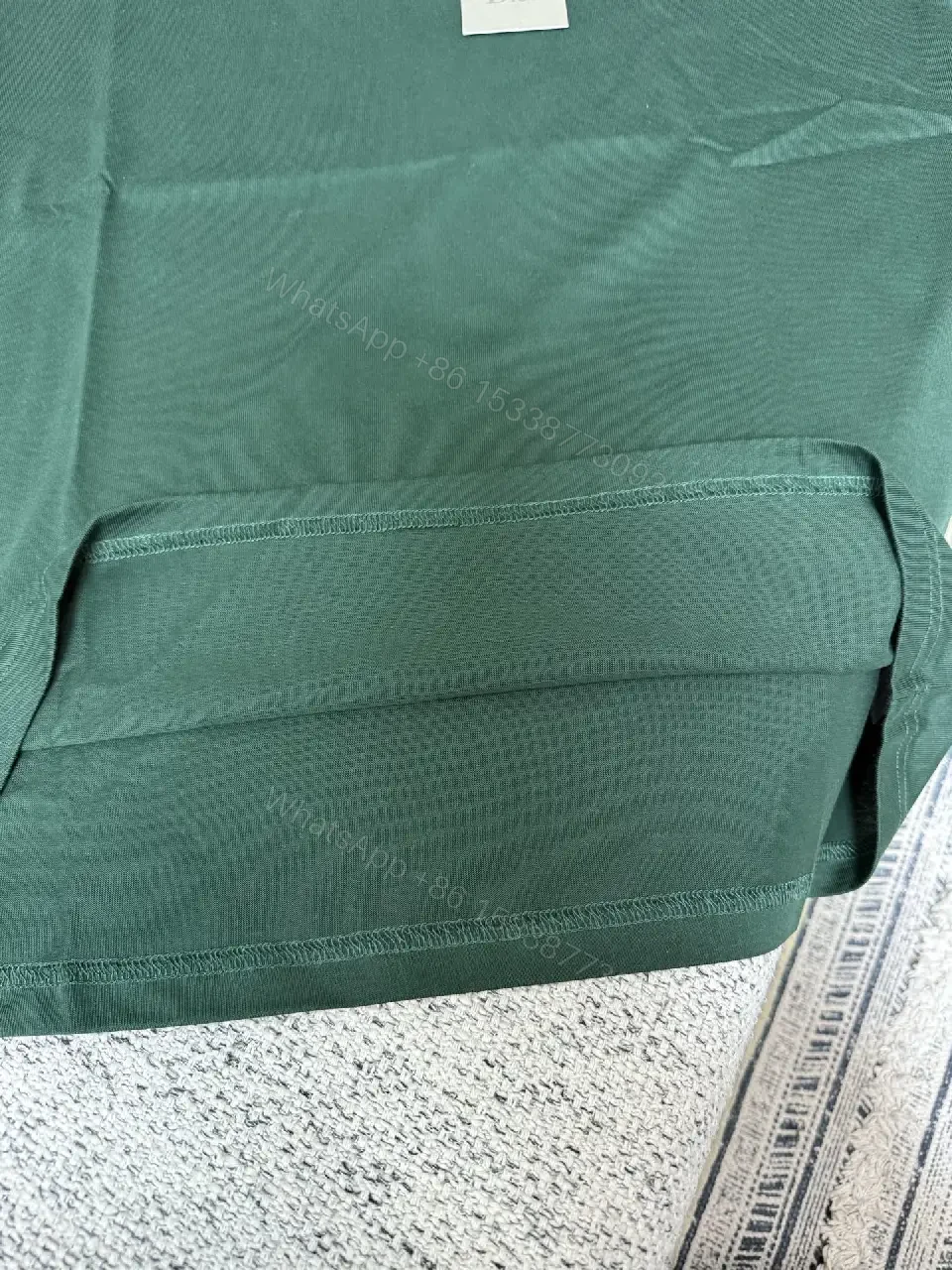 View 10 of Forest Green Minimal Logo Tee — Comfortable Everyday Luxury