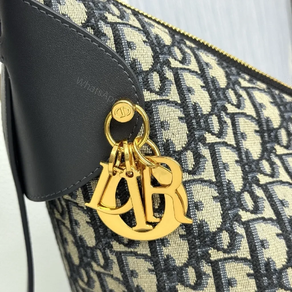 View 7 of Black + Jacquard + Structured Tote + Iconic Monogram Detail + Tote