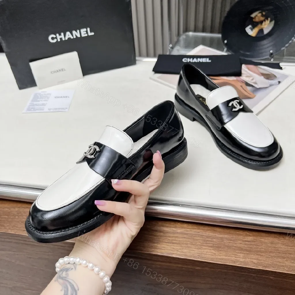 View 4 of Monochrome Patent Loafers: Sleek, Cushioned Comfort Shoes