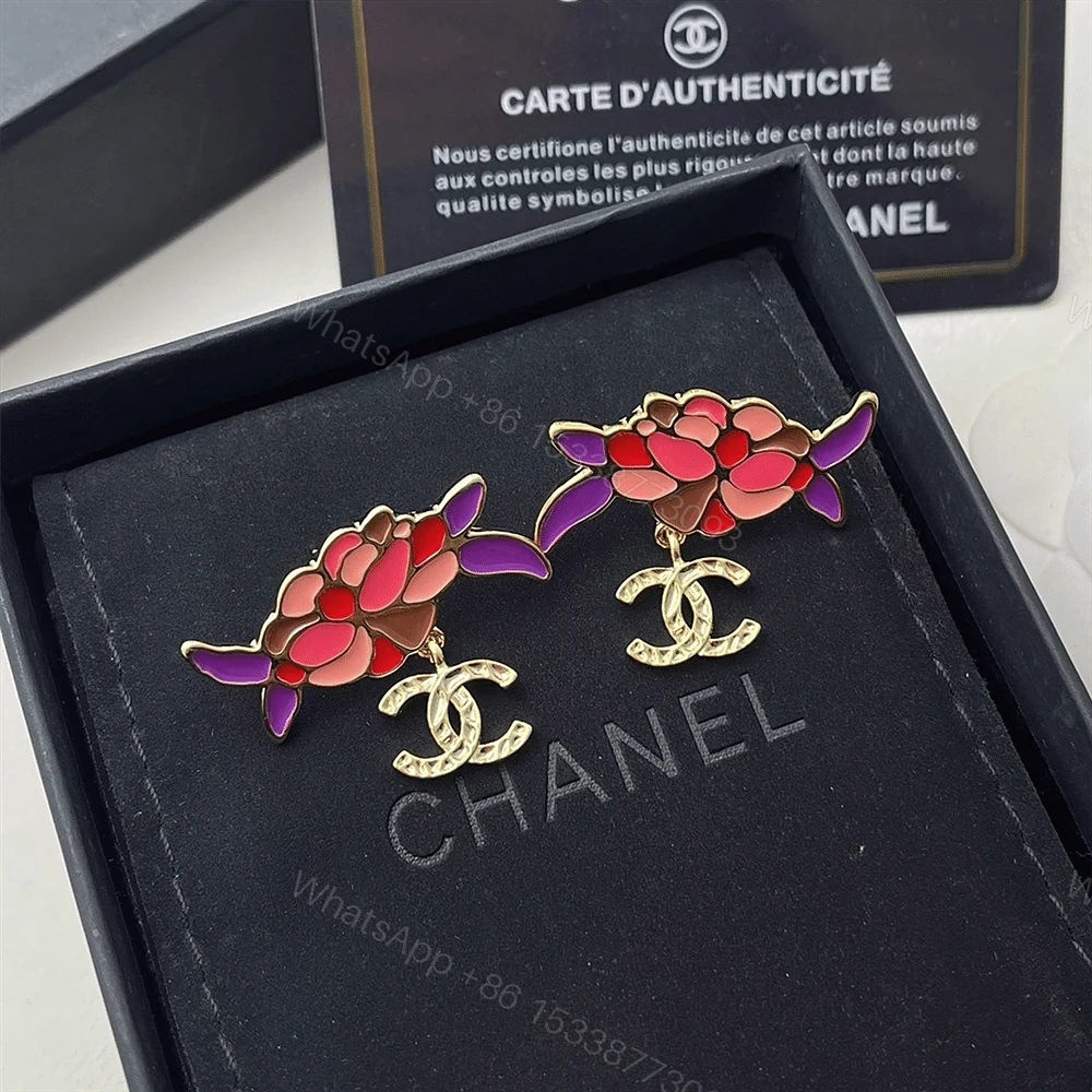 View 2 of CHANEL PENDANT EARRINGS GOLD AND MULTICOLOUR ABF933 B21129 U2138