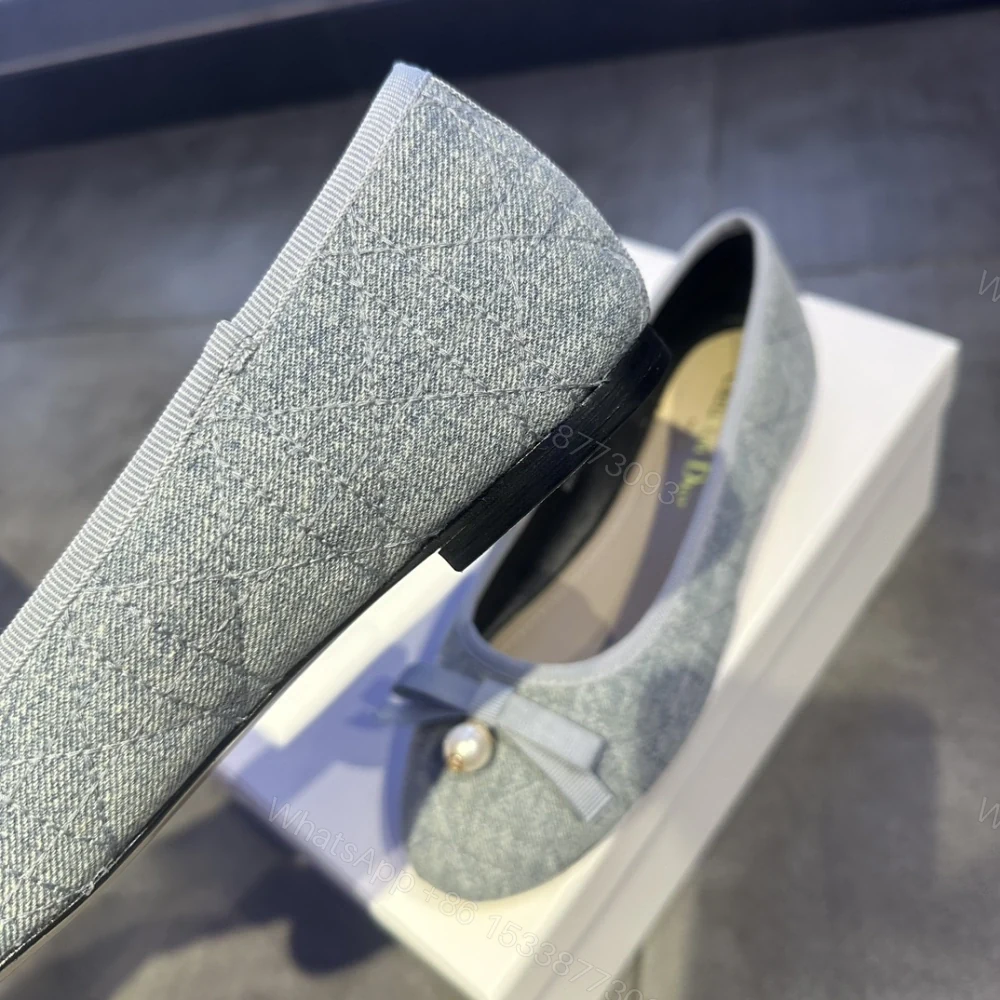 View 7 of 高仿Dior*Ballet系列KCB940圓頭套腳休閒單鞋藍色免檢版