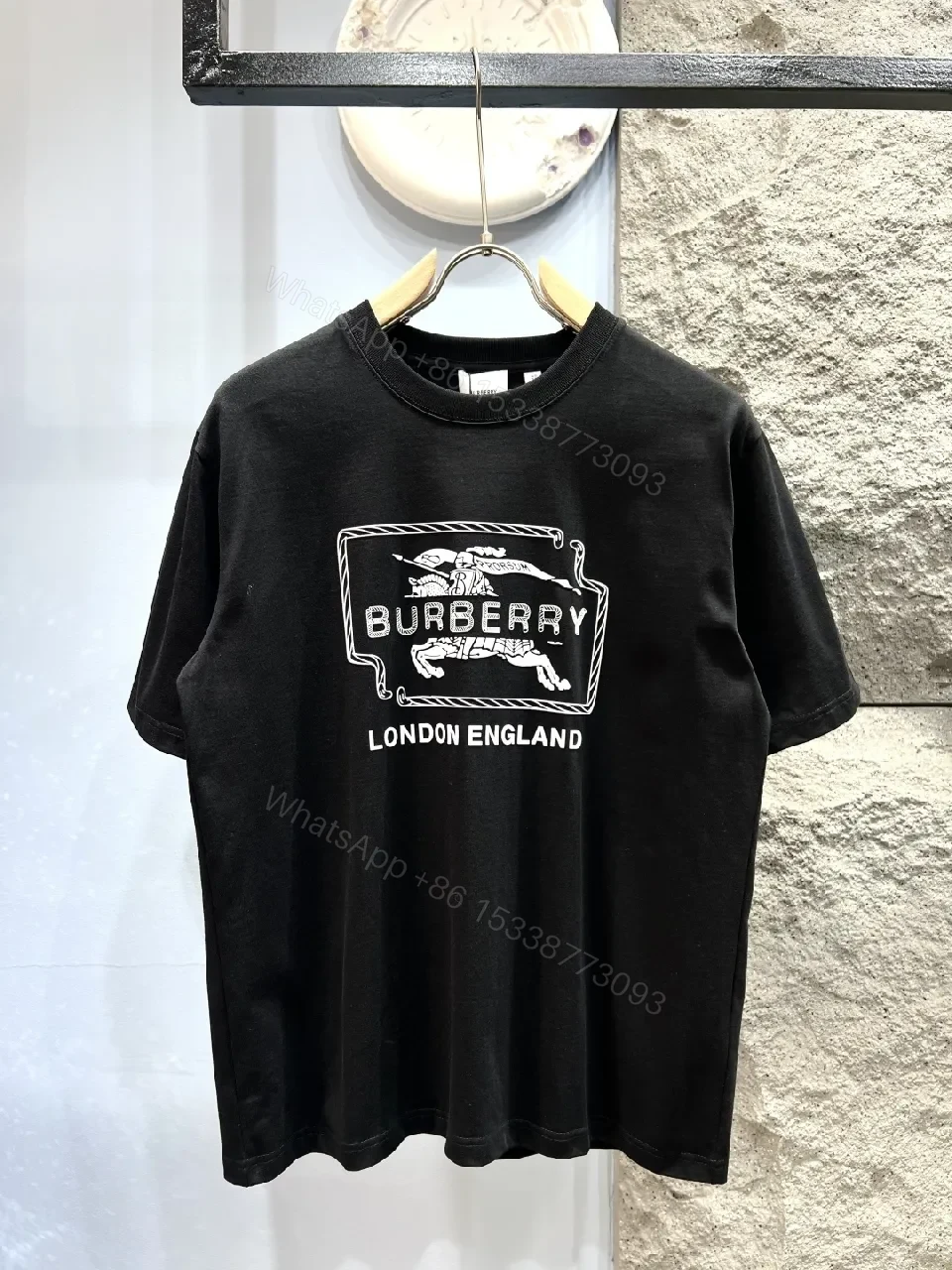 Premium Cotton Graphic Tee - Black, Relaxed Fit, Bold Logo — view 1
