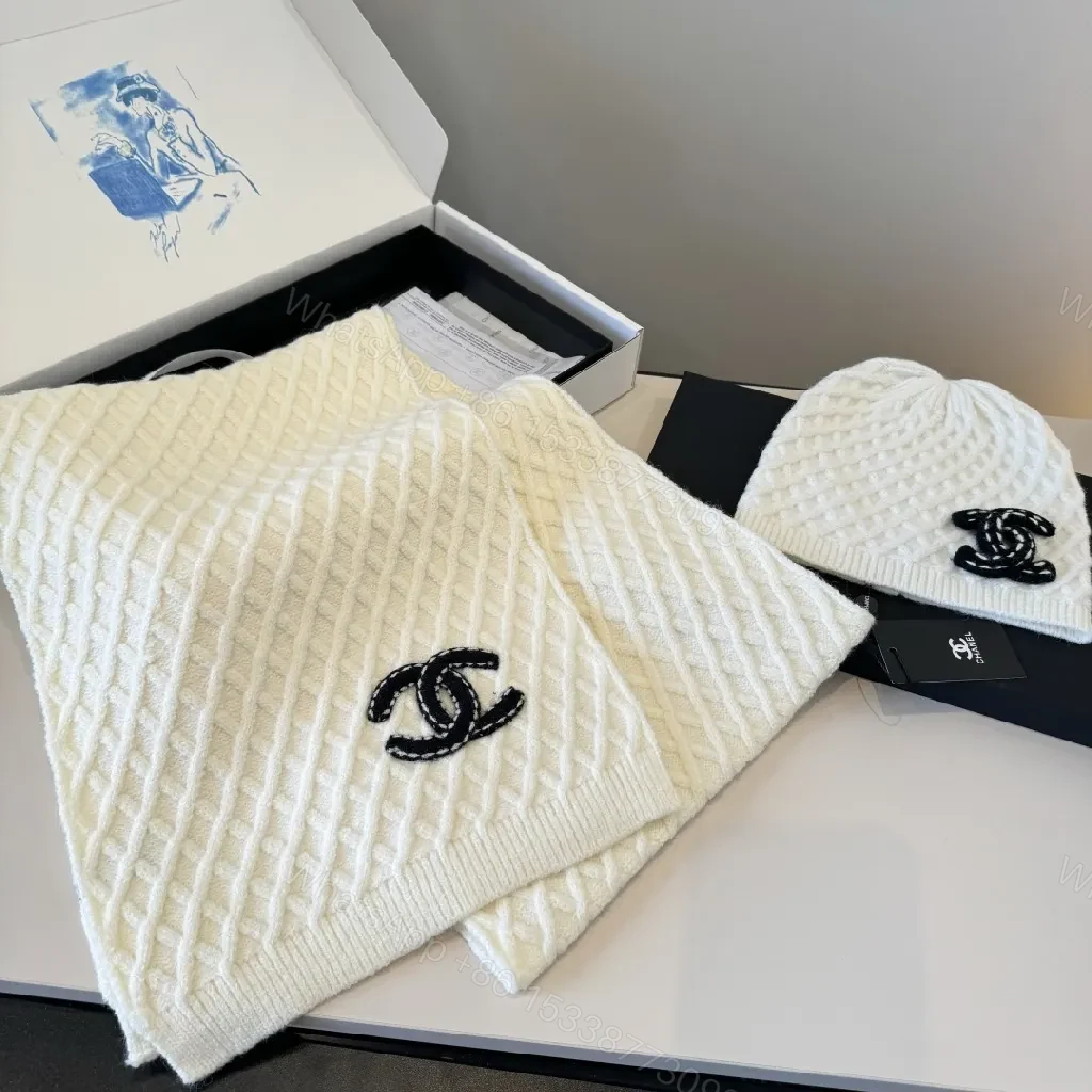 View 4 of Cream Knit Cap & Beanie Duo - Textured Luxury Warmth