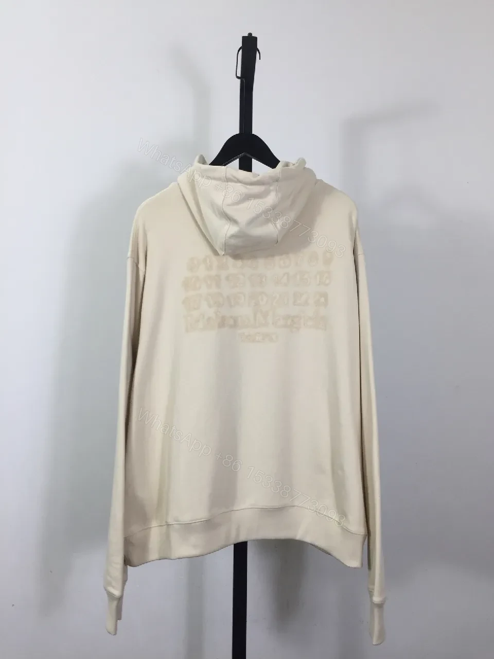 View 2 of Minimalist Off-White Zip Hoodie: Durable Everyday Luxury