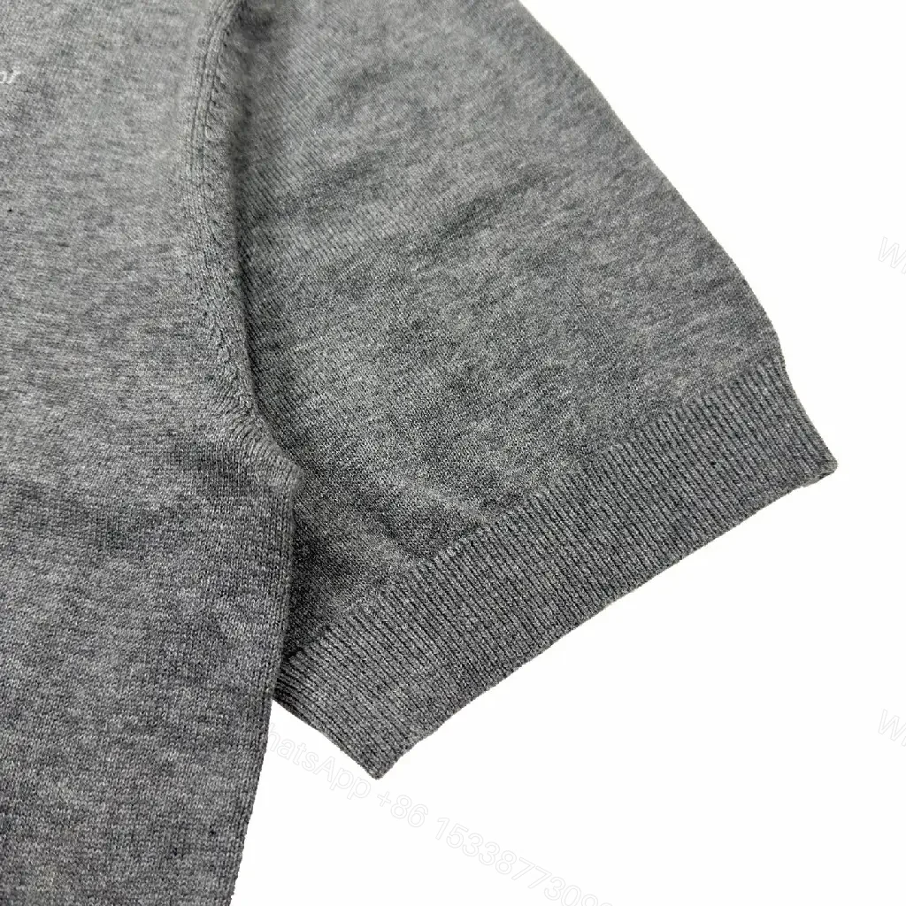 View 8 of Polished Knit Polo: Subtle Dior-Couture Texture Polo Shirt