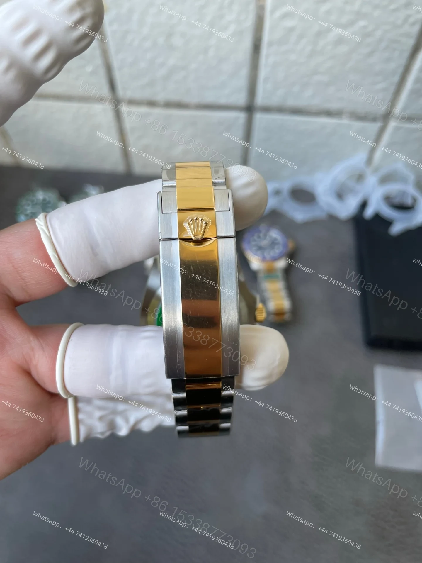 View 9 of Rolex Super Clone Watches 1:1 Submariner 116613LB Bluesy Two Tone 3135