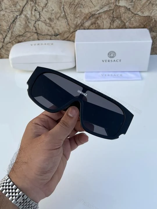 View 4 of Versace Unisex Sunglasses Geometric Lens Dark Gradient
