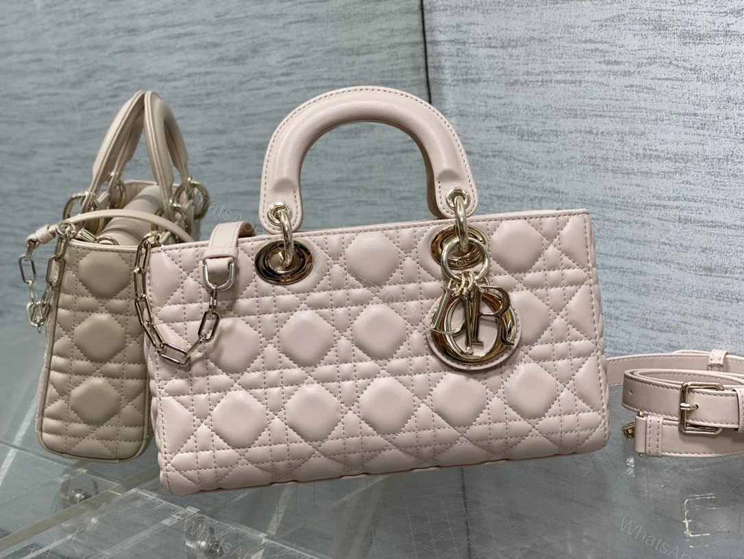 View 5 of Dior Lady Dior Alligator Pink