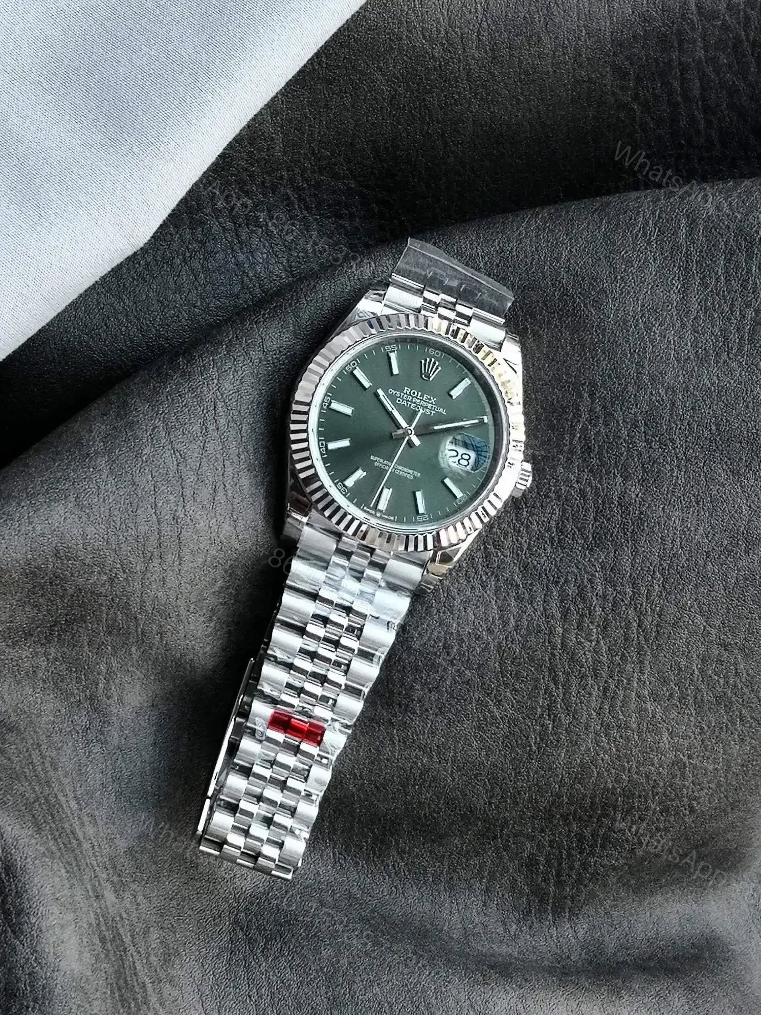 View 5 of Rolex Datejust 41 Green Jubilee Replica 41MM Premium Fluted Bezel 126334-0028