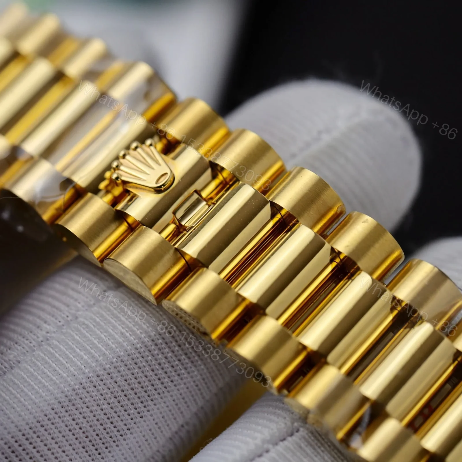 View 4 of Superclone Rolex Day-Date White Mother-of-Pearl Diamond Dial 128238-0011 36 mm