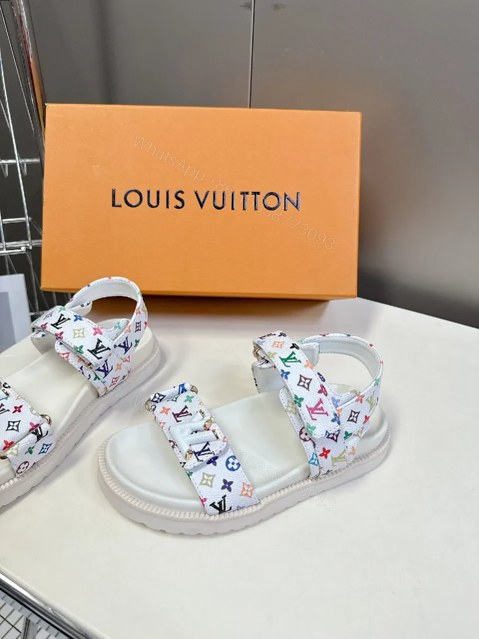 View 6 of Colorful Monogram Sandals with Comfort Fusion