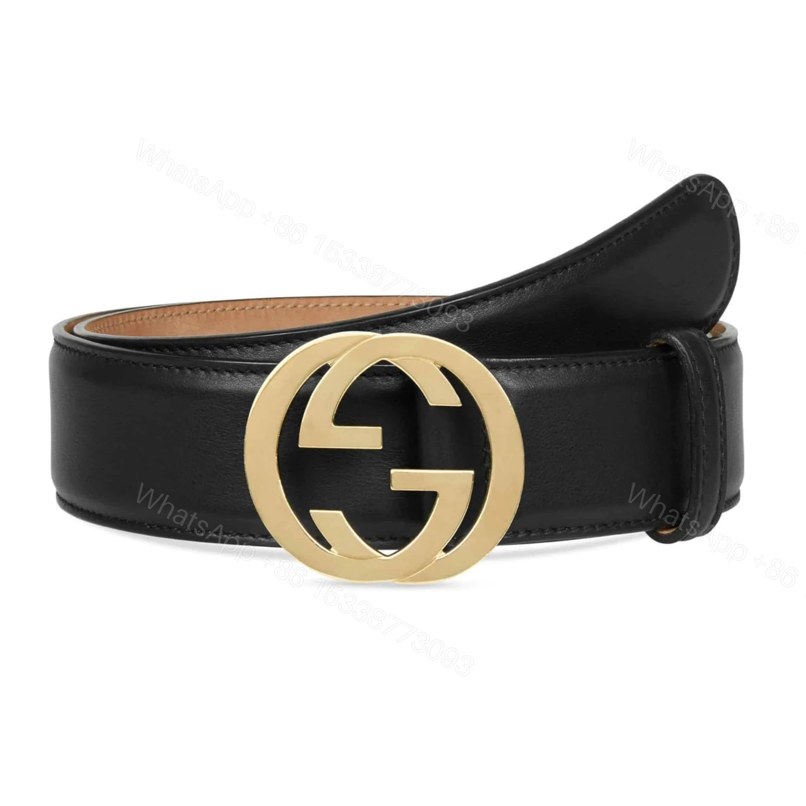 GUCCI INTERLOCKING-G LEATHER BELT – B5 — view 1