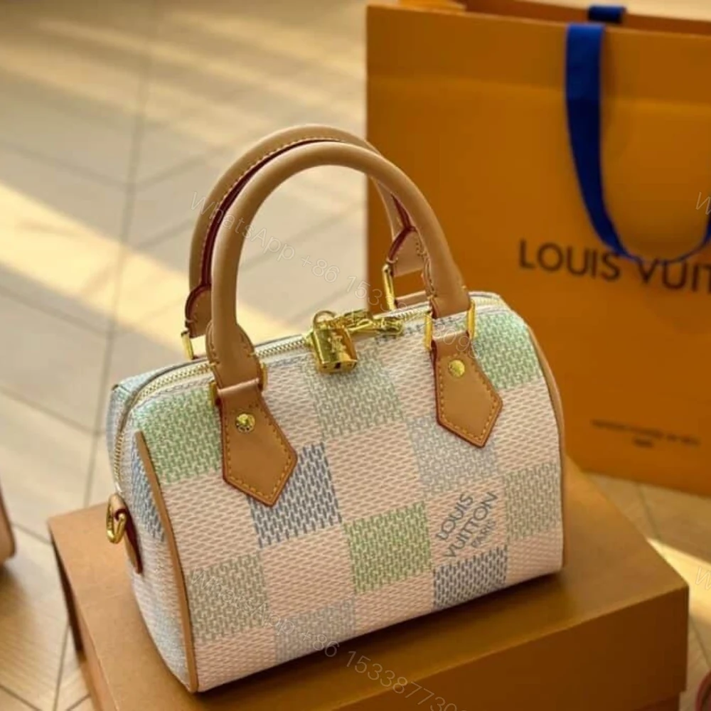 View 2 of Louis Vuitton Speedy Bandoulière Damier Canvas Pistachio 20Cm N40515
