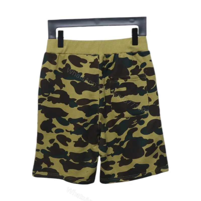BAPE Camouflage Shark Mouth Shorts Green — view 2