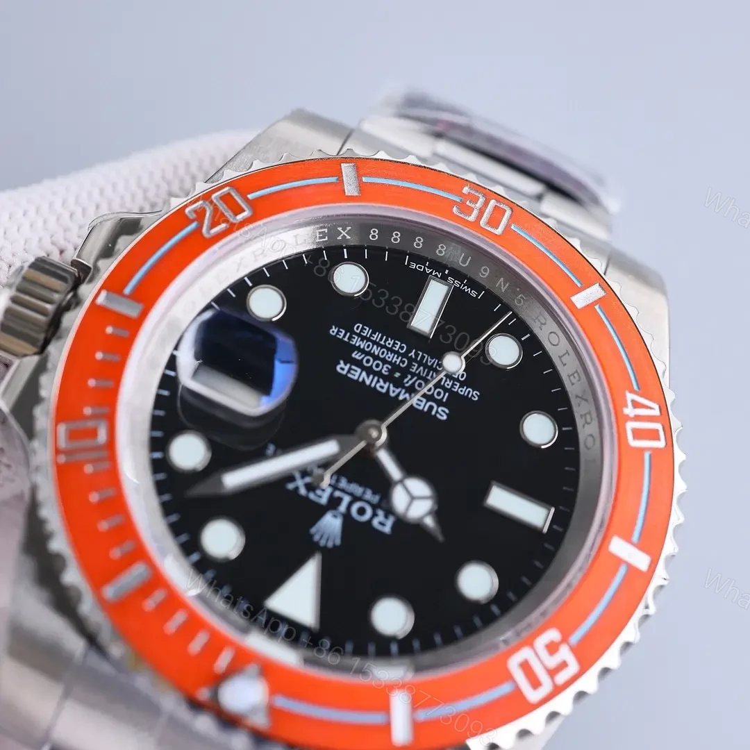 View 5 of Premium Rolex Clean Factory Orange Submariner replica 4oMM B33 Oyster Bracelet Edition RG-CLEAN-SUB-B33-ORANGE-OYSTER