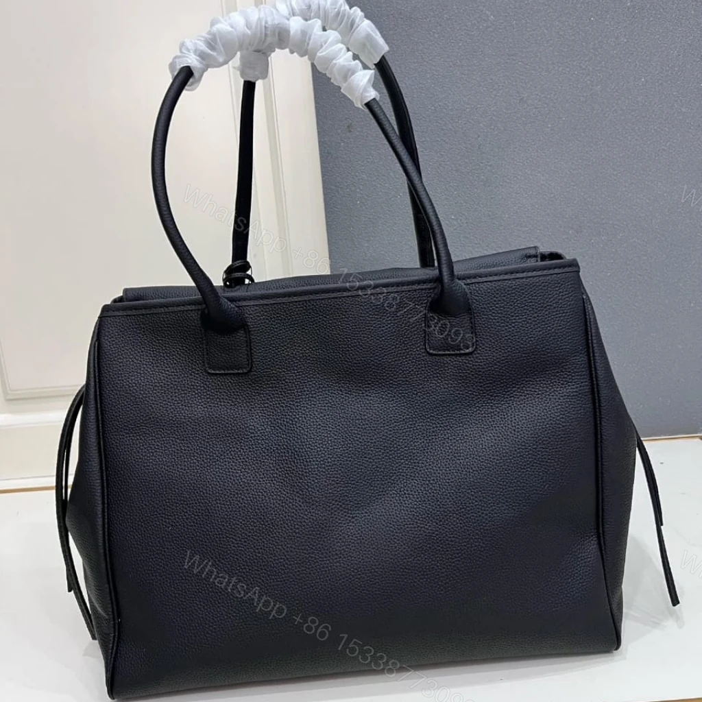 View 4 of Chanel Large Tote Bag Grained And Gold Tone Metal Black 43cm AS6289 B24248 94305