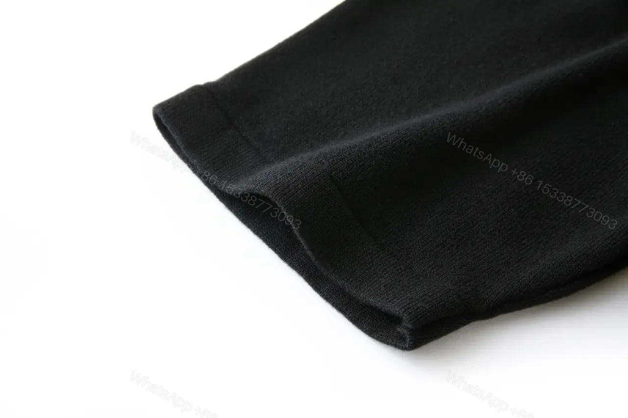 View 9 of Polished Polo Tee: Black Knit with Gold Crest Polo Shirt