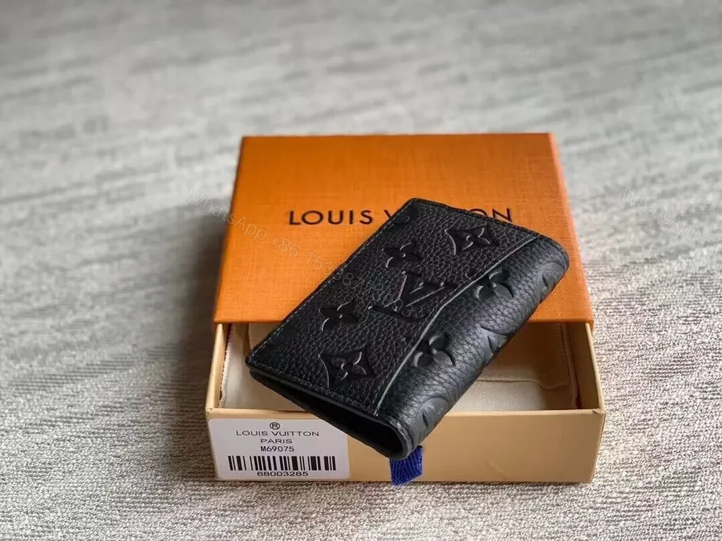 View 3 of Chic LV Monogram Leather Wallet: Slim, Durable, Elegant