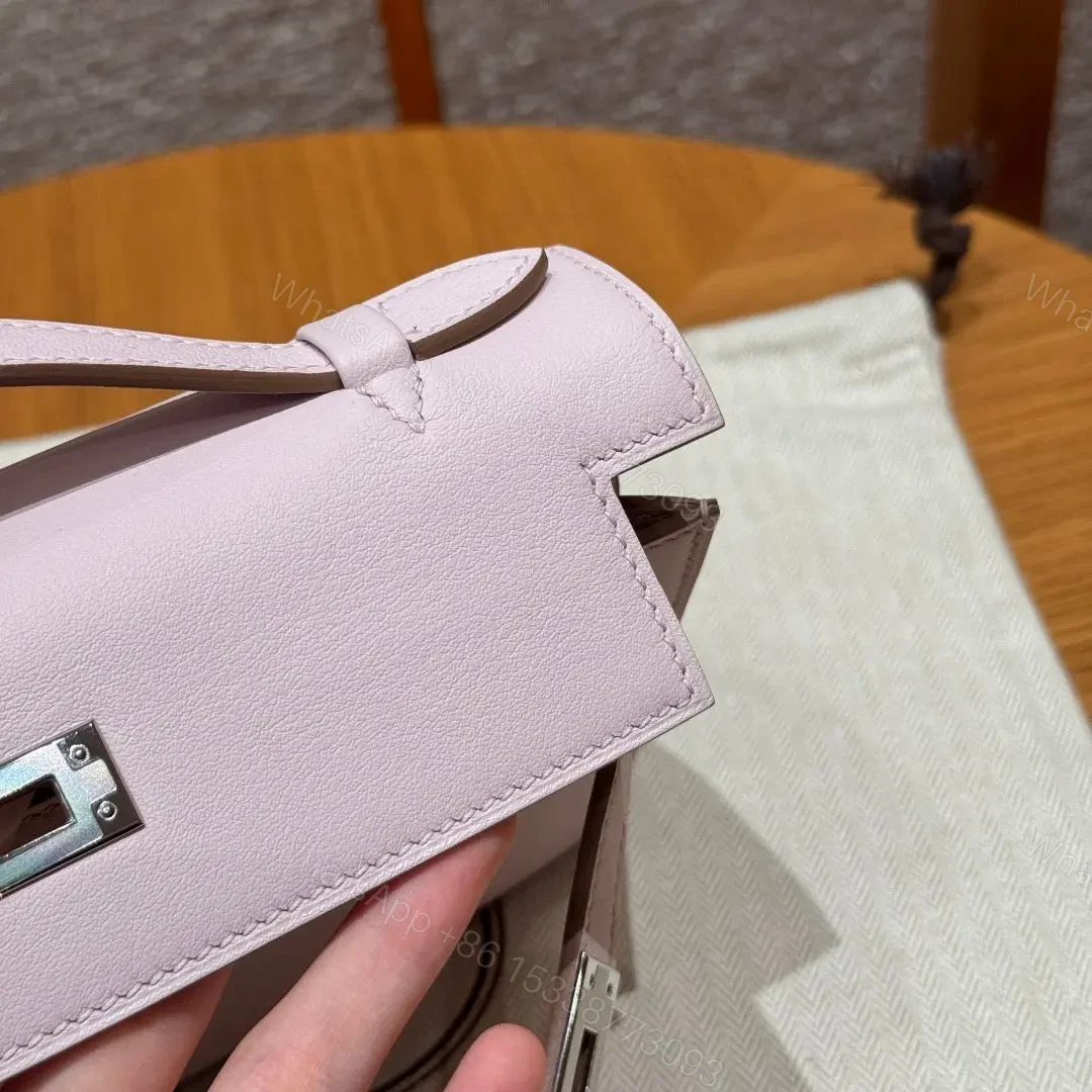 View 6 of HN POCHETTE 22 IN LIGHT PINK SILVER HARDWARE