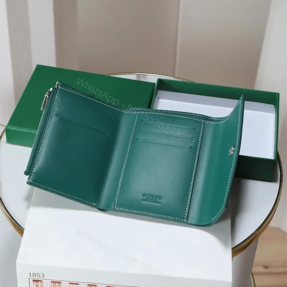 View 2 of 高仿Goyard*STGABR2拼色三折式錢夾錢包綠色免檢版