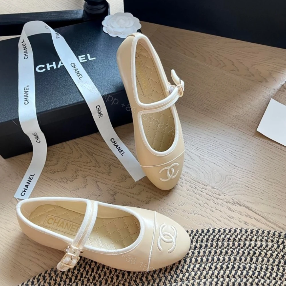 View 5 of Chanel Mary Jane Ballet Flat Cream