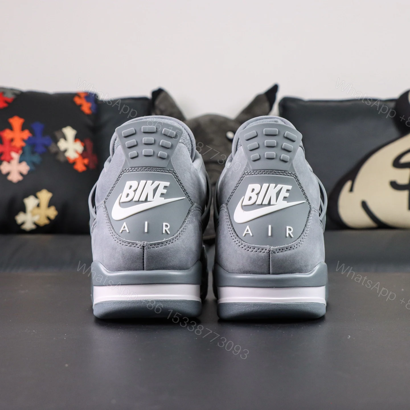 View 6 of Air Jordan 4 Retro Nigel Sylvester Brick by Brick Grey Reps