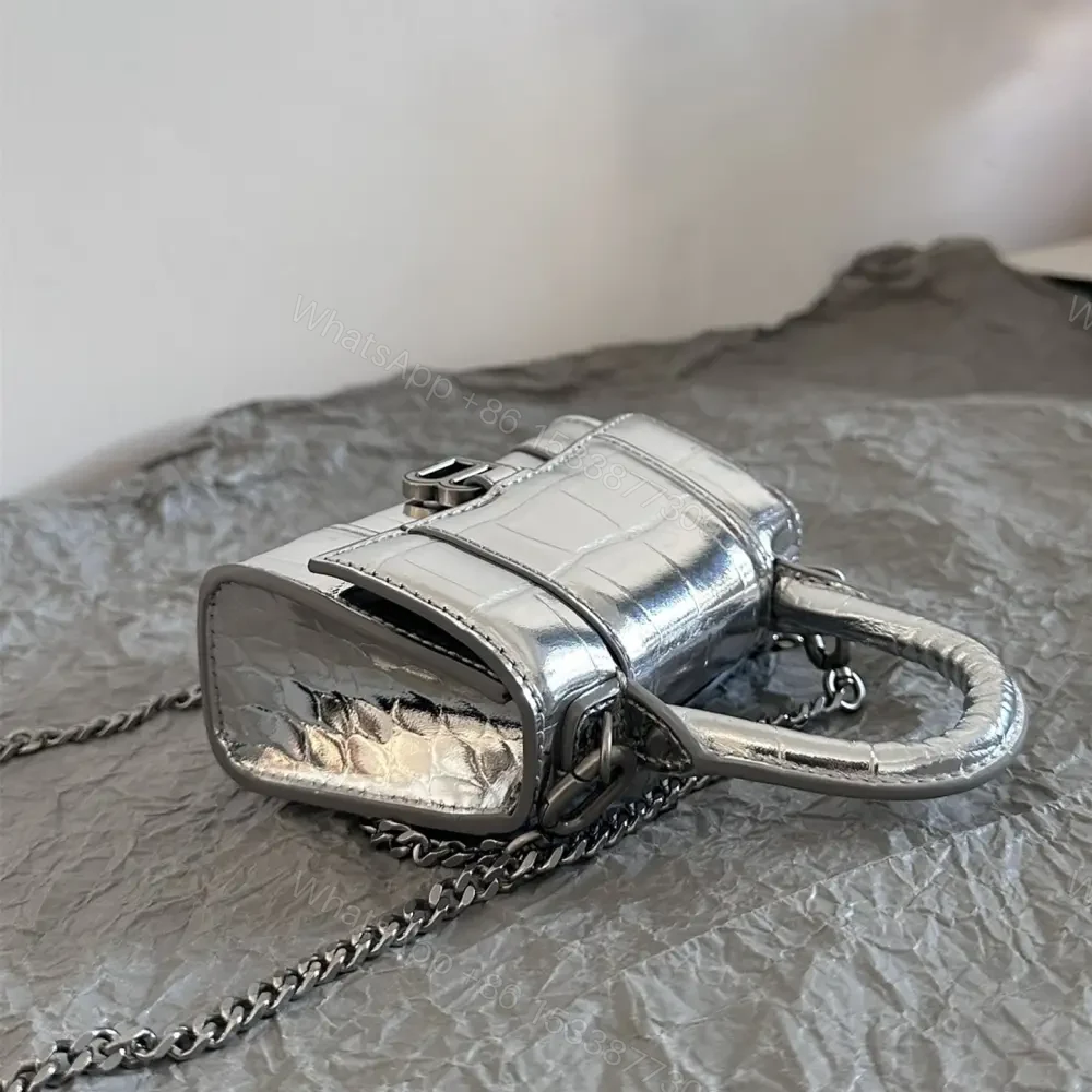 View 6 of 高仿Balenciaga*Nano系列迷你沙漏包銀色