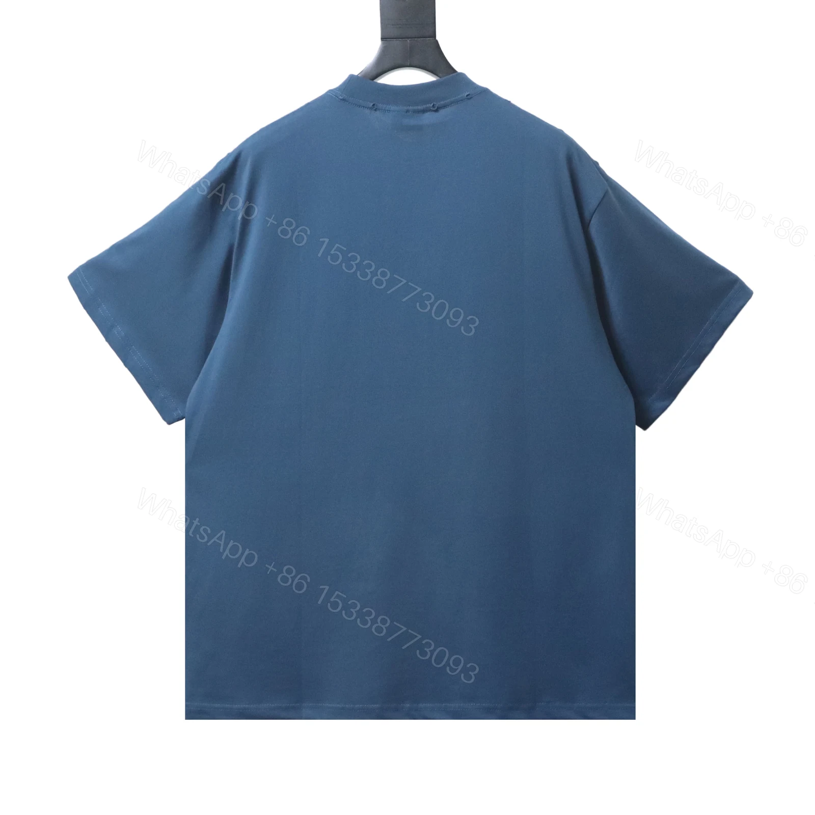Balenciaga Clothes 25SS Grain Wheat Embroidered Short Sleeve T-shirt blue — view 2