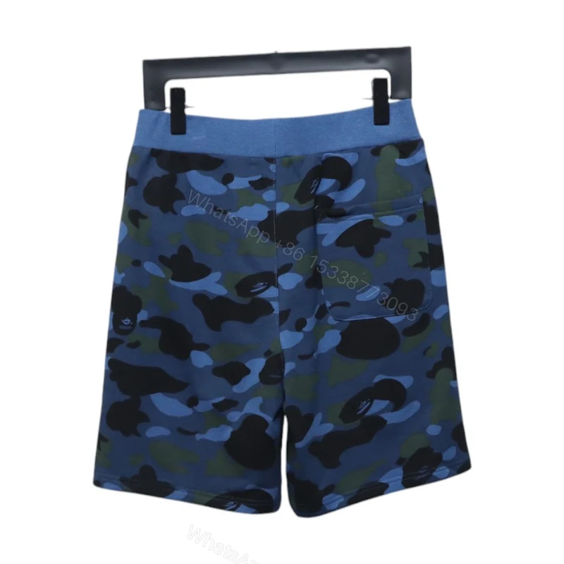 BAPE Camouflage Shark Mouth Shorts Navy Blue — view 2