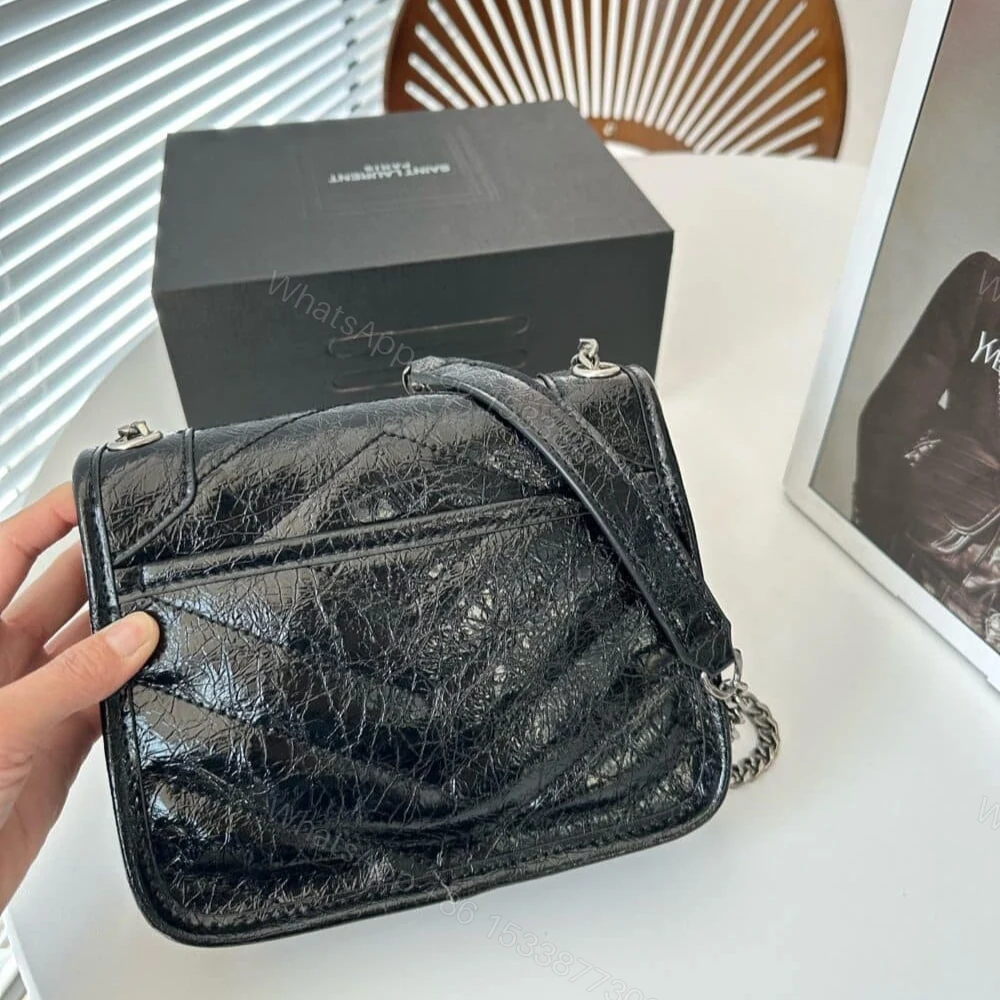 View 4 of Saint Laurent Niki Vintage Chain Wallet Black 19Cm