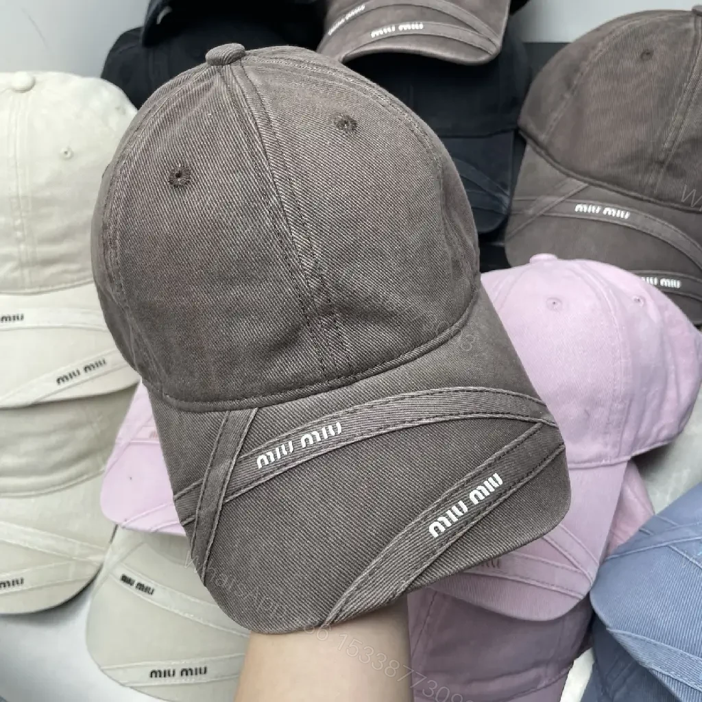 View 7 of Pastel Six-Panel Cap with Curved Brim and Logo Band