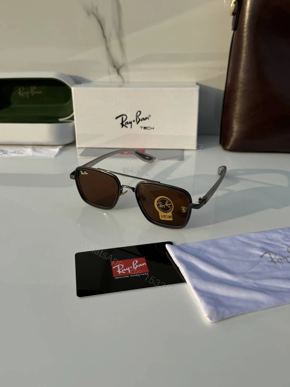 First Copy RayBan 06 Grey Brown Sunglasses — view 1
