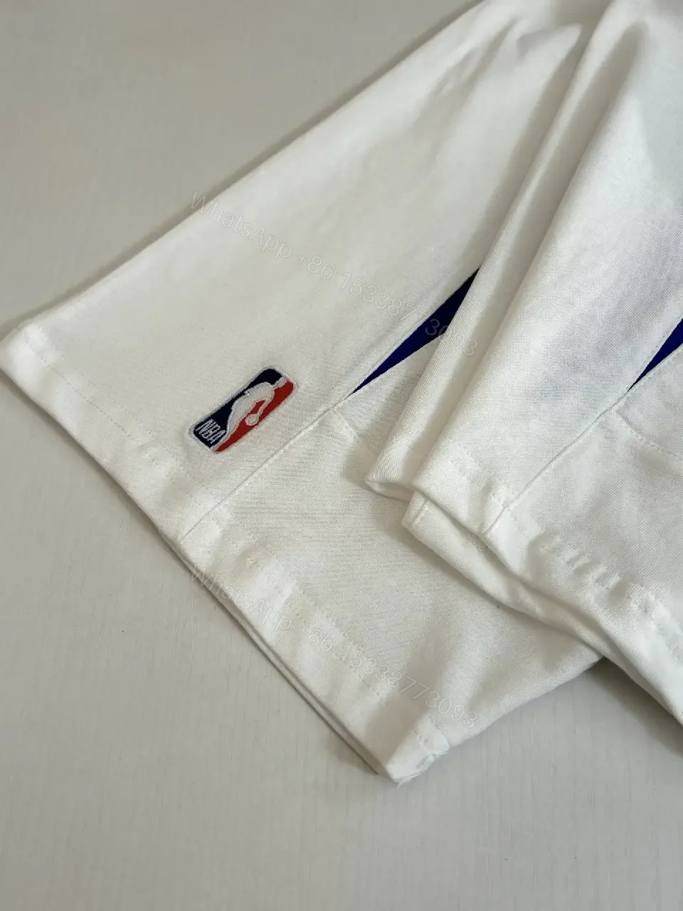 View 6 of Bold Performance Jersey: White/Blue, Luxe Streetwear Top
