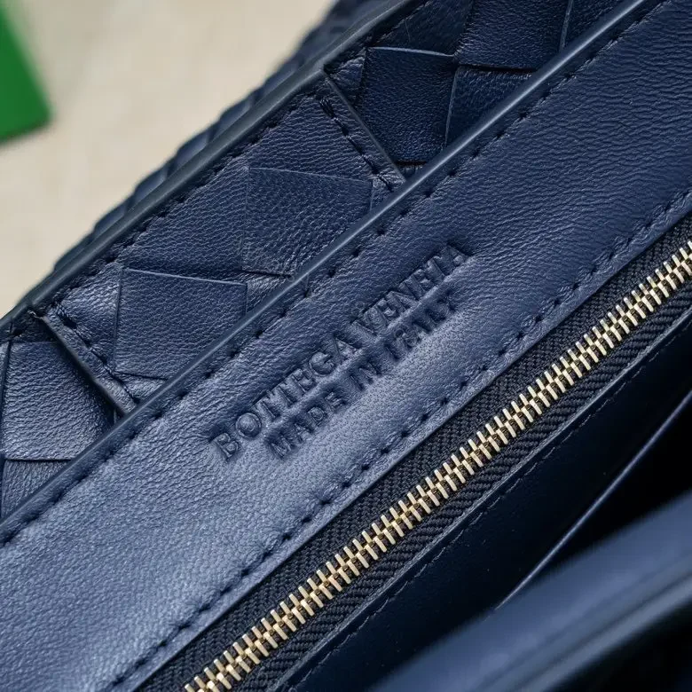 View 7 of Woven Leather Tote: Luxe Structured, Subtle Hardware Accent