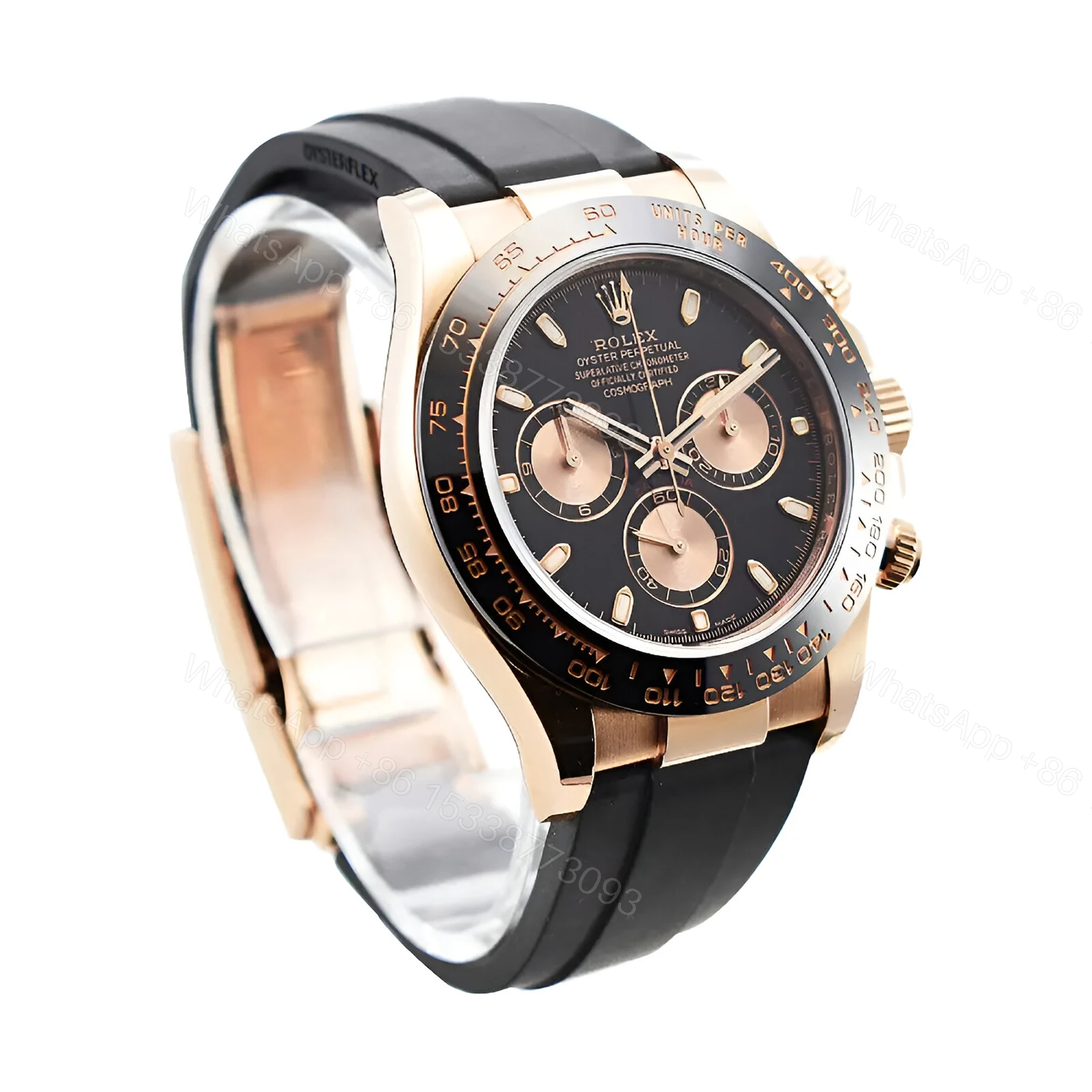 View 3 of Rolex Daytona Cosmograph Automatic Rose Gold 116515LN-0012 Replica